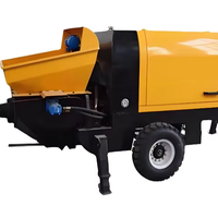 Pompe à béton diesel portable JOVE, petite, 120 m, machine à projeter du ciment pour murs verticaux, 40 m/h, moteur haute efficacité