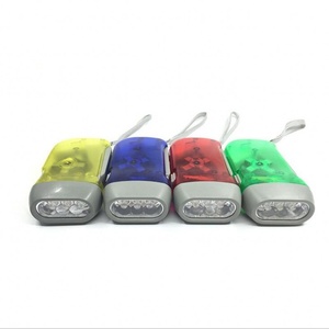 Factory Direct Portable Three-Light Hand-Press Flashlight 3LED Transparent Hand-Squeeze Design Cross-Border Gift Promotional