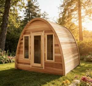 Sauna de Vapor Segura y Baja en EMF para una Salud y Desintoxicación Óptimas, Sauna de Madera Sólida de Primera Calidad para Uso en el Patio Trasero - Product Image 1