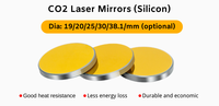 Lentille convexe personnalisable pour machine laser CO2 avec revêtement doré, longueur d'onde 1064 nm, état neuf, miroirs laser en silicium compatibles OEM
