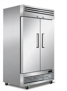 Réfrigérateur de présentation sous comptoir à double porte, dégivrage automatique, pour préparation de salades et équipement de restauration - Product Image 2