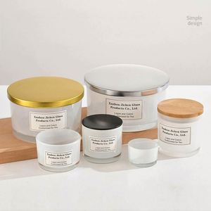 Bougie aromatique de 530 ml avec couvercle bicolore noir et blanc, ornement d'intérieur, support de bougie pour la photographie, décoration de la maison - Product Image 4