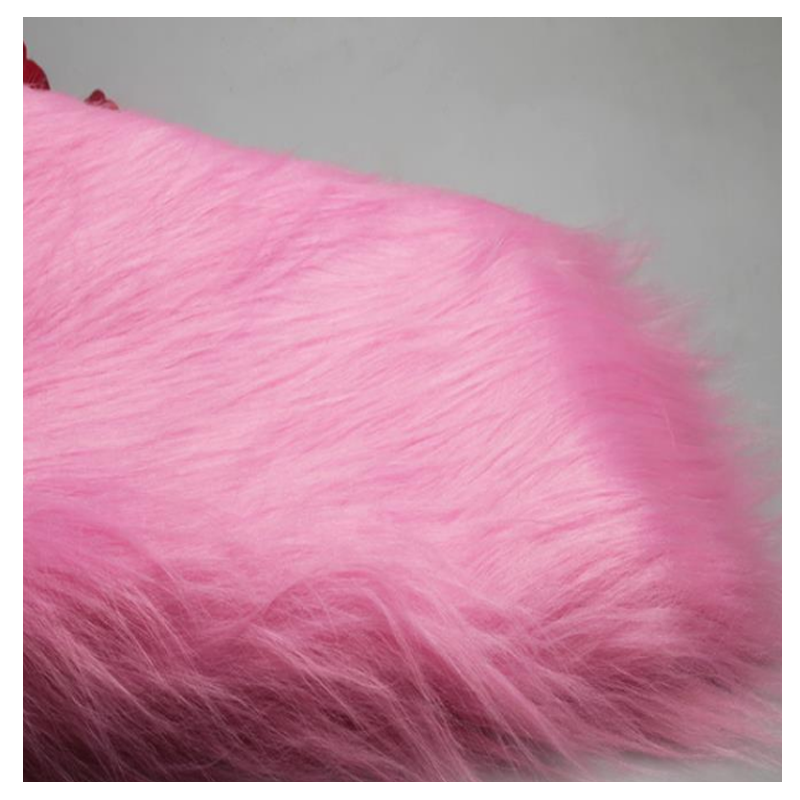 wholesale long pile faux fur in pink