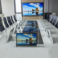 Sistema de Elevación Motorizado Ultraligero de 15.6 Pulgadas para Pantallas LCD, Sistema de Conferencia sin Papel para Salas de Reuniones, Elevador Motorizado para Monitores LCD