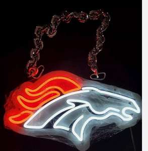 Fans de football néon personnalisé 32 équipes Minnesota Vikings Sport grand collier chaînes LED s'allument chaîne extérieure Bling - Product Image 5