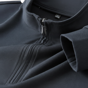 เสื้อสเวตเตอร์มีซิปรูดแขนยาวมีฮู้ดสำหรับผู้ชายเสื้อแจ็กเก็ตมีฮู้ดผ้าถักแบบนุ่มโลโก้ตามสั่ง - Product Image 1