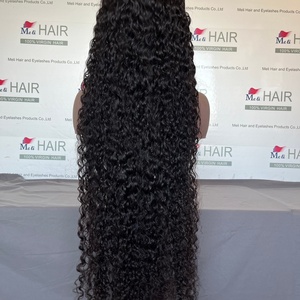 Peluca de Cabello Humano Remy Brasileño con Frente de Encaje Transparente, 40 Pulgadas, Ondulado Profundo, con Cabello de Bebé, Sin Pegamento, Largo - Product Image 3