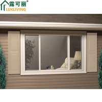 Fenêtre coulissante horizontale en alliage d'aluminium moderne Lukliving avec double vitrage pour salle de bain Vue panoramique