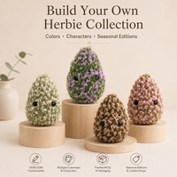 Peluche Nug Nouglas Nugge Herbie Buds Cheveux au crochet Amigurumi faits main, jouets anti-stress pour adultes