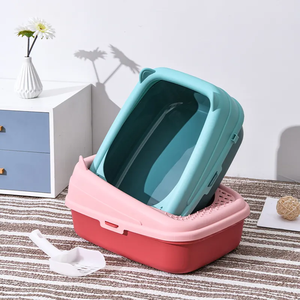 Hot Sale <strong>Square</strong> Litter Box Pet Products Cleaning Plastic <strong>Cat</strong> Toilet Box Trays Anti Splash <strong>Cat</strong> Toilet <strong>Cat</strong> Supplies Pet Supplies - Product Image 2