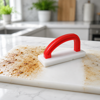 Grattoir de nettoyage pour planche à découper en acier inoxydable, coloré, pour trier les aliments crus et cuits, usage domestique et commercial