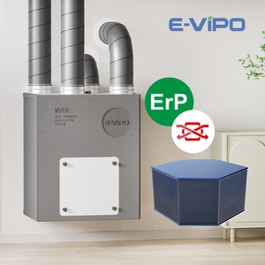 Système de ventilation silencieux <span class=keywords><strong>à</strong></span> <span class=keywords><strong>double</strong></span> <span class=keywords><strong>flux</strong></span> E-VIPO ERV, unité de récupération de chaleur, boîtier EPP, montage mural, récupérateur MVHR HRV, systèmes HVAC - Product Image 2