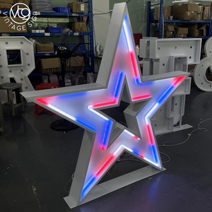 Insegna al Neon LED a Forma di Stella RGB Personalizzata con Luce Lineare per Decorazioni di Feste ed Eventi - Product Image 3