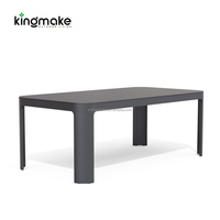 Tables et chaises durables en aluminium pour l'extérieur, 6 places, mobilier de jardin moderne pour terrasse, ensemble de salle à manger d'extérieur