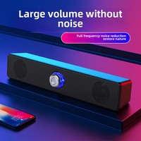 Tarjeta USB portátil profesional de alta calidad 2025, altavoz BT de Audio inalámbrico, barra de sonido LED RGB para ordenadores de juegos, uso de escritorio