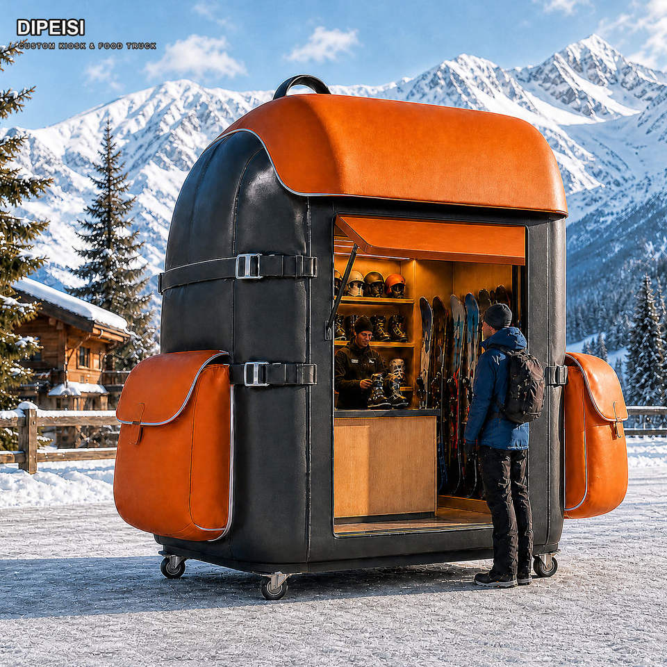 Modular Changing Booths Backpack Shaped Fiberglass Mobile Retail Kiosk Custom Pop Up Booth for ...
