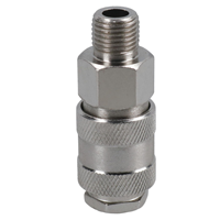 Raccord rapide pneumatique en acier nickelé anti-corrosion SM EU, connecteur de tuyau 1/4 PT mâle, kit de raccordement rapide pour l'air comprimé