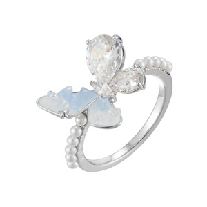 Butterfly <b>Open</b> <b>Ring</b> With Crystal Zircon Adjustable Index Finger <b>Ring</b> For Party Jewelry - Product Image 5