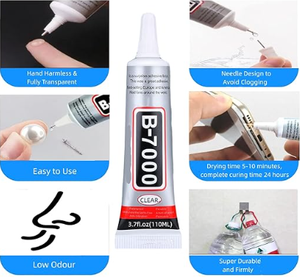 Adhésif liquide transparent 3ML B7000 avec embout applicateur de précision pour réparation de téléphones, usage universel sur verre, plastique, <span class=keywords><strong>cuir</strong></span>, bois - Product Image 5