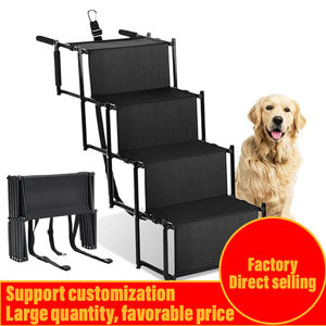 Draagbare opvouwbare huisdierautoladder van massief staal, antislip Oxford-doek, waterdicht, SUV-trucktrap, verstelbaar, wasbaar, voor dieren - Product Image 5