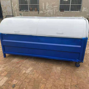 hot sell big size metal wheeled outdoor dustbin/trash can/waste bin