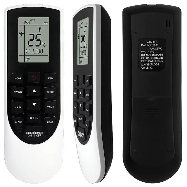 Replacement 433MHz AC Remote Control IR Mini Keyboard Fixed Code Plastic Material for GREE YAN1F1 Air Conditioner Fernbedienung