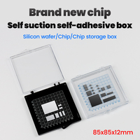 Boîte à échantillons en plastique 85x85x12mm à adsorption stable et anti-déplacement pour la recherche en laboratoire, les puces et les pierres précieuses