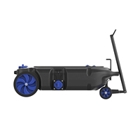 Réservoir à eau portable à 4 roues, capacité 34 gallons, style moderne, noir, pour camping-car, caravane, camping