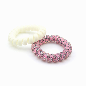 Cable de teléfono cable de línea de pelo de la forma de lazos sin dejar <span class=keywords><strong>huellas</strong></span> impreso jalea elástico gomas para el pelo - Product Image 4