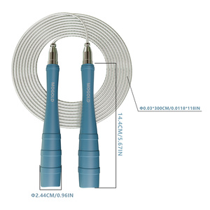 Mogold T102 Mang Tốc Độ Cao Tập Thể Dục Nhảy Dây Thép Dây Cáp Có Thể Điều Chỉnh 3M Chiều Dài Nhanh Chóng Tập Luyện Cao Cấp 20Kg + - Product Image 2