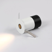 Mini spot LED encastré en aluminium léger anti-éblouissement à faisceau étroit, indice de fidélité des couleurs élevé 95, IP20, éclairage de plafond intérieur AC
