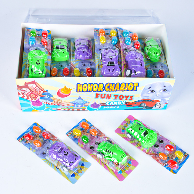 OEM Customizable Halal Certified Multi-Colored Gummy Candy Drop Shape Sweet & Sour Fruity Taste Toy Candy Box Packaging for Kids