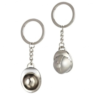 Porte-clés en forme de casque de sécurité en métal, matériau réfléchissant, mini sac à accessoires, pendentif - Product Image 1