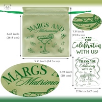 Sacs personnalisés en satin pour mariage et enterrement de vie de jeune fille Sacs-cadeaux de fête pour margarita Kits de récupération de la gueule de bois et fournitures de mariage