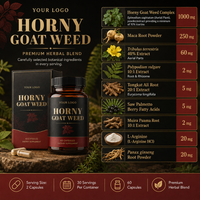 Capsules d'Herbe de Chèvre Cornée (Horny Goat Weed) en Marque Blanche OEM pour la Santé Masculine et la Promotion de la Santé Globale