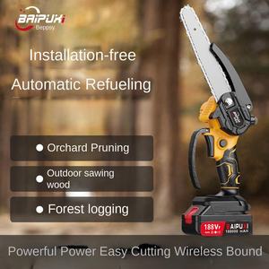 Tronçonneuse électrique au lithium industrielle portative de 6 pouces 8 pouces à une main pour la batterie rechargeable transfrontalière de coupe d'<span class=keywords><strong>arbre</strong></span> - Product Image 2
