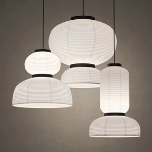 Art Nouveau Nordic Small Meal Lantern Black White Chandelier Japanese <strong>Rice</strong> Paper Pendant Fabric Decorative Ceiling Lamp <strong>Lighting</strong> - Product Image 2