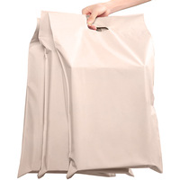 Sobres de polietileno de color en blanco con asa Bolsas de envío autosellantes para ropa Bolsas de embalaje fáciles de llevar para pequeñas empresas