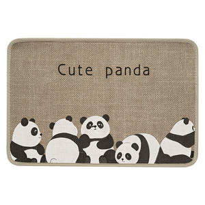 Alfombra de Baño Rectangular con Estampado de Ovejas, Imitación Lino, Antideslizante y Absorbente - Product Image 3