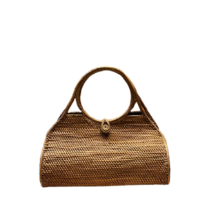 Ketak Tote Bag Cierre de botón tradicional Artesanos indígenas Sasak Perfecto para días de playa o agregar encanto bohemio a cualquier look - Product Image 3