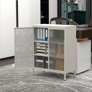 3 Tier Glass Door Display Steel Cabinet Locker Metal Storage Cabinet Metal Cupboards Storage Cabinet