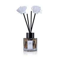 Diffuseur d'ambiance personnalisé 50 ml pour la décoration de la maison, parfum floral, parfum d'ambiance avec bâtonnets en rotin et fleurs