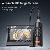 Caméra d'inspection des canalisations C32 avec écran de 4,3 pouces, câble flexible à double objectif de 5,5 mm et 1 mètre, endoscope industriel