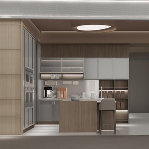 Made in <b>China</b> Small Apartment Kitchen <b>Cabinets</b> Quartz Stone Countertop Integrated <b>Cabinet</b> Custom Package - Product Image 5