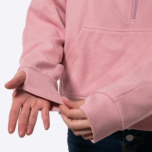 Suéteres personalizados de otoño para <span class=keywords><strong>mujer</strong></span>, sudadera para <span class=keywords><strong>mujer</strong></span>, jersey de media cremallera con capucha de Color sólido, Tops, sudadera a la moda, Jersey al por mayor - Product Image 2