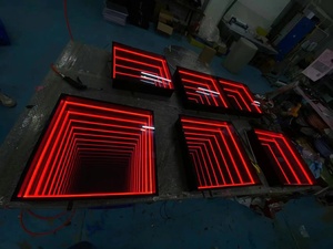 Tùy chỉnh Tempered Glass 3D Holographic mở rộng hiệu ứng Abyss Ma Thuật Infinity gương quảng cáo Vòng quảng cáo ánh sáng Hộp - Product Image 3