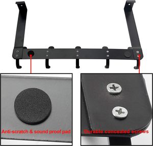 Hot Bán Treo Tường Wasy Cài Đặt Quần Áo Giá Chất Lượng Cao Trong Cửa Màu Đen Móc Phía Sau Cửa - Product Image 6
