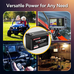 Ecofotoro 12V 6Ah 76.8wh lăng trụ <span class=keywords><strong>Lithium</strong></span> Ion chu kỳ sâu pin mini <span class=keywords><strong>Lithium</strong></span> LiFePO4 có thể sạc lại gói - Product Image 4