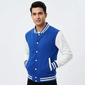Veste universitaire d'hiver pour homme de haute qualité, 100% coton, tissu polaire léger, impression de logo personnalisée sur le devant, service OEM - Product Image 1