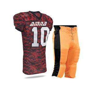 Uniforme de fútbol americano, ropa deportiva de alta calidad, gris, manga corta, Kits de fútbol americano - Product Image 2